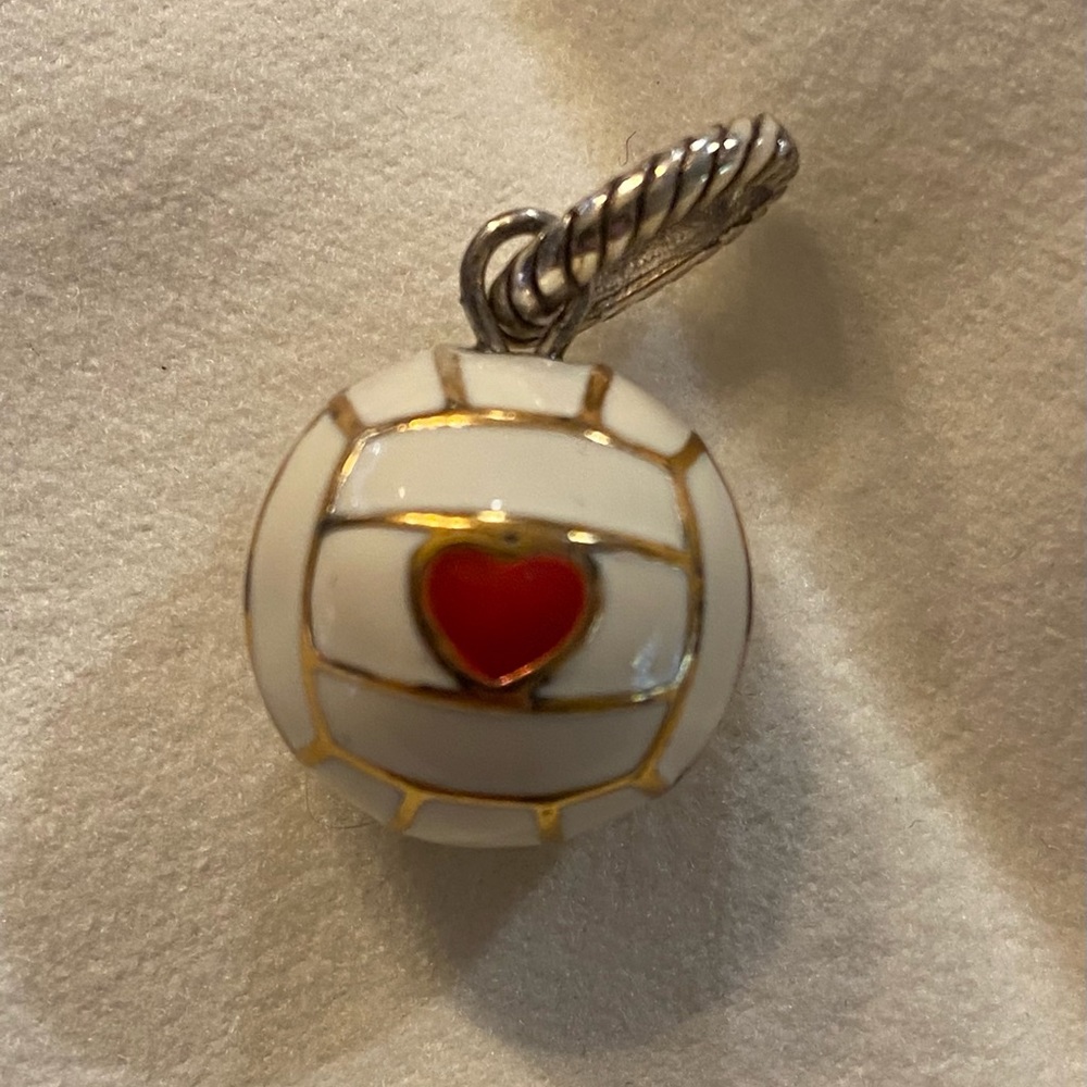NWOT Brighton Love Volley Ball Charm for Necklace or Bracelet